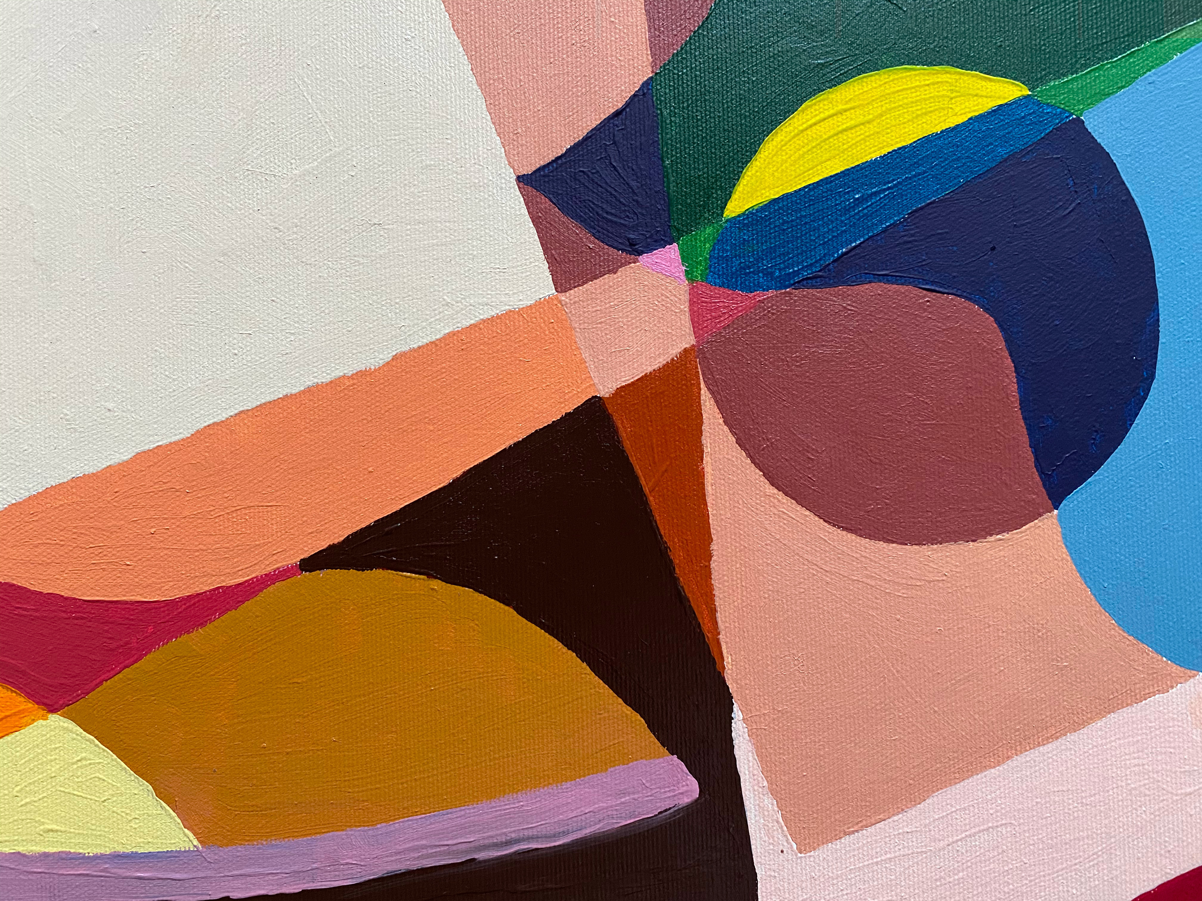 Section of an abstract painting with bright colors. P.S. Thank you, Gabi.